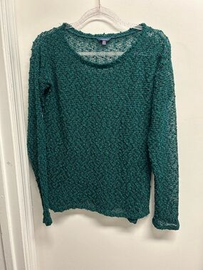 Aeropostale Hunter Green Open Knit Scoop Neck Sweater